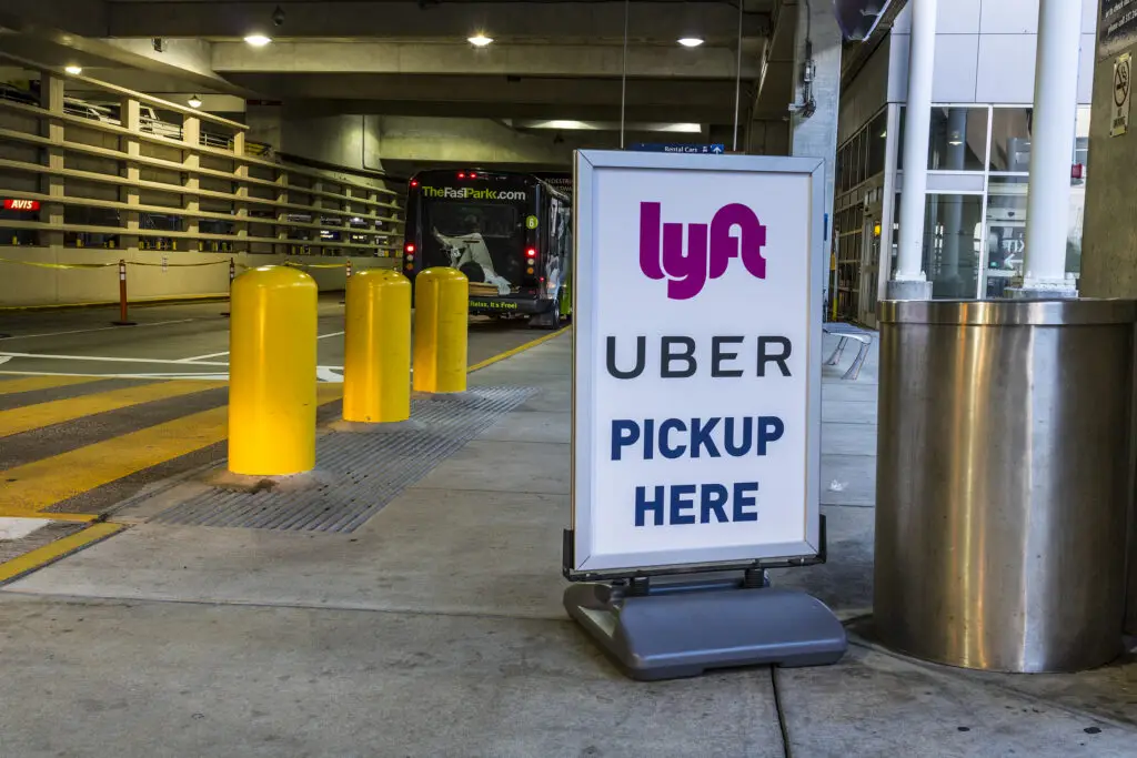 lyft and uber sign