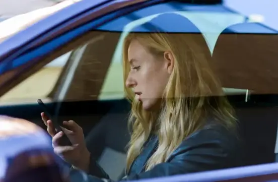 a distracted driver