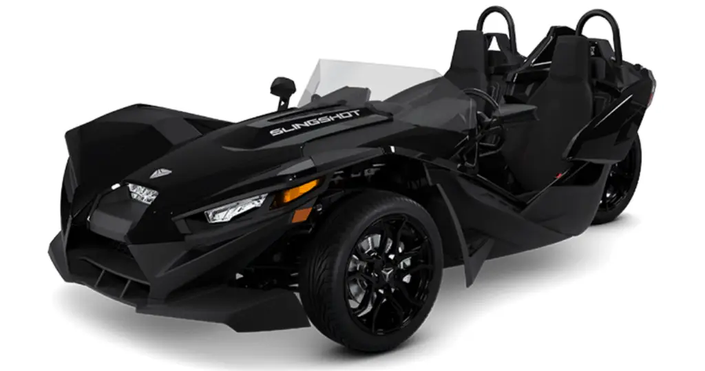 A polaris vehicle, black