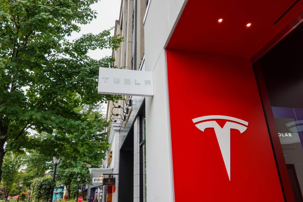 Tesla storefront