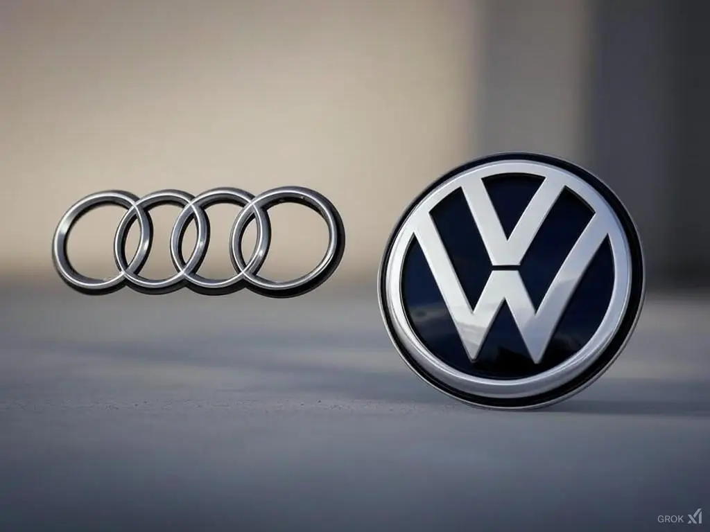Audi and Volkswagon logos