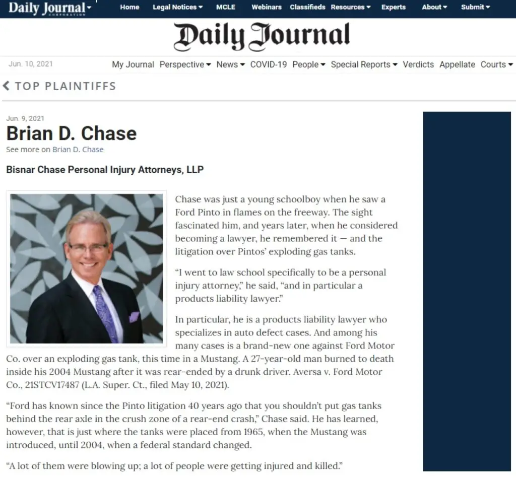 Brian Chase featured in the Daily Journal