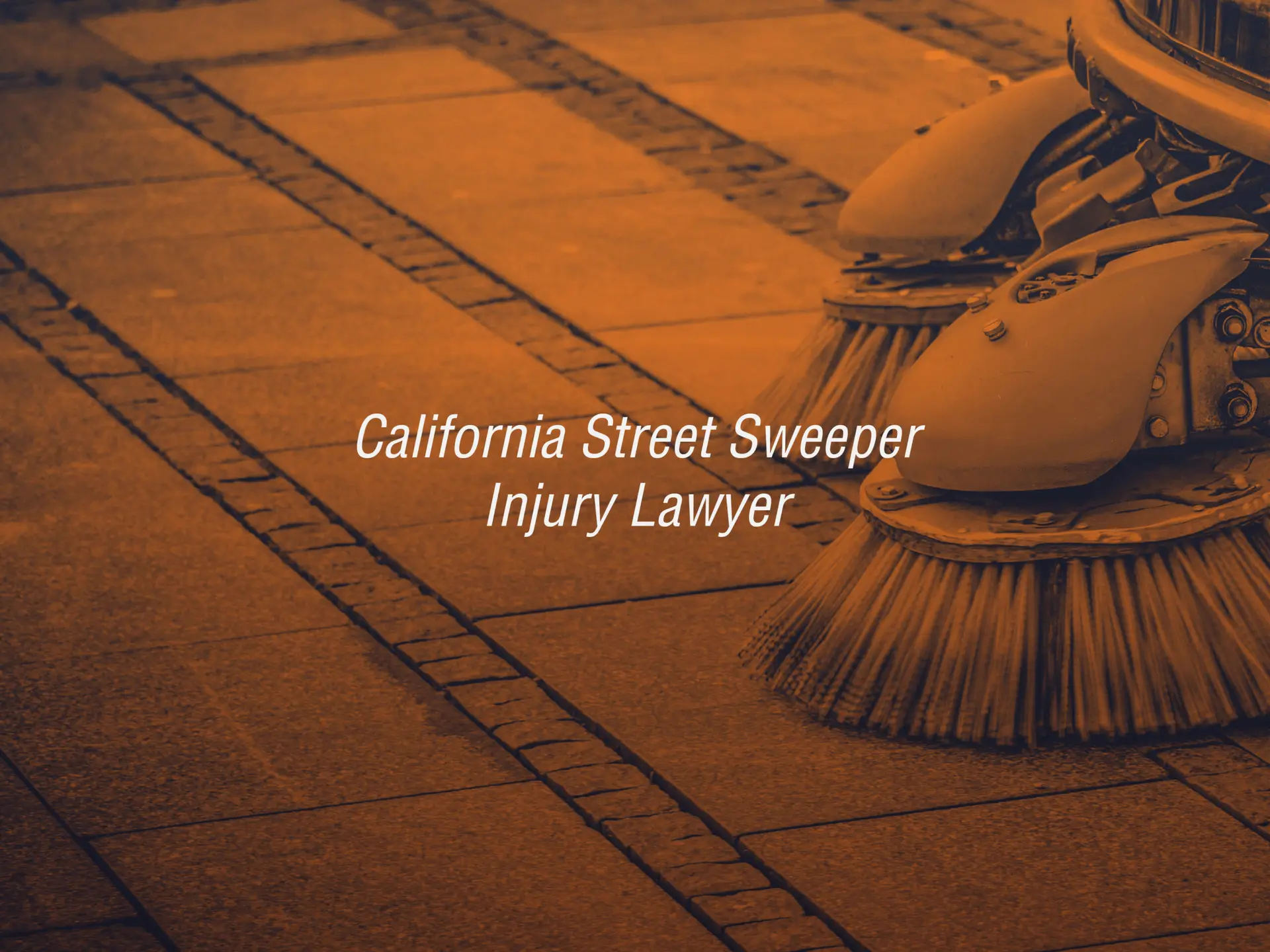 a street sweeper in a parking lot