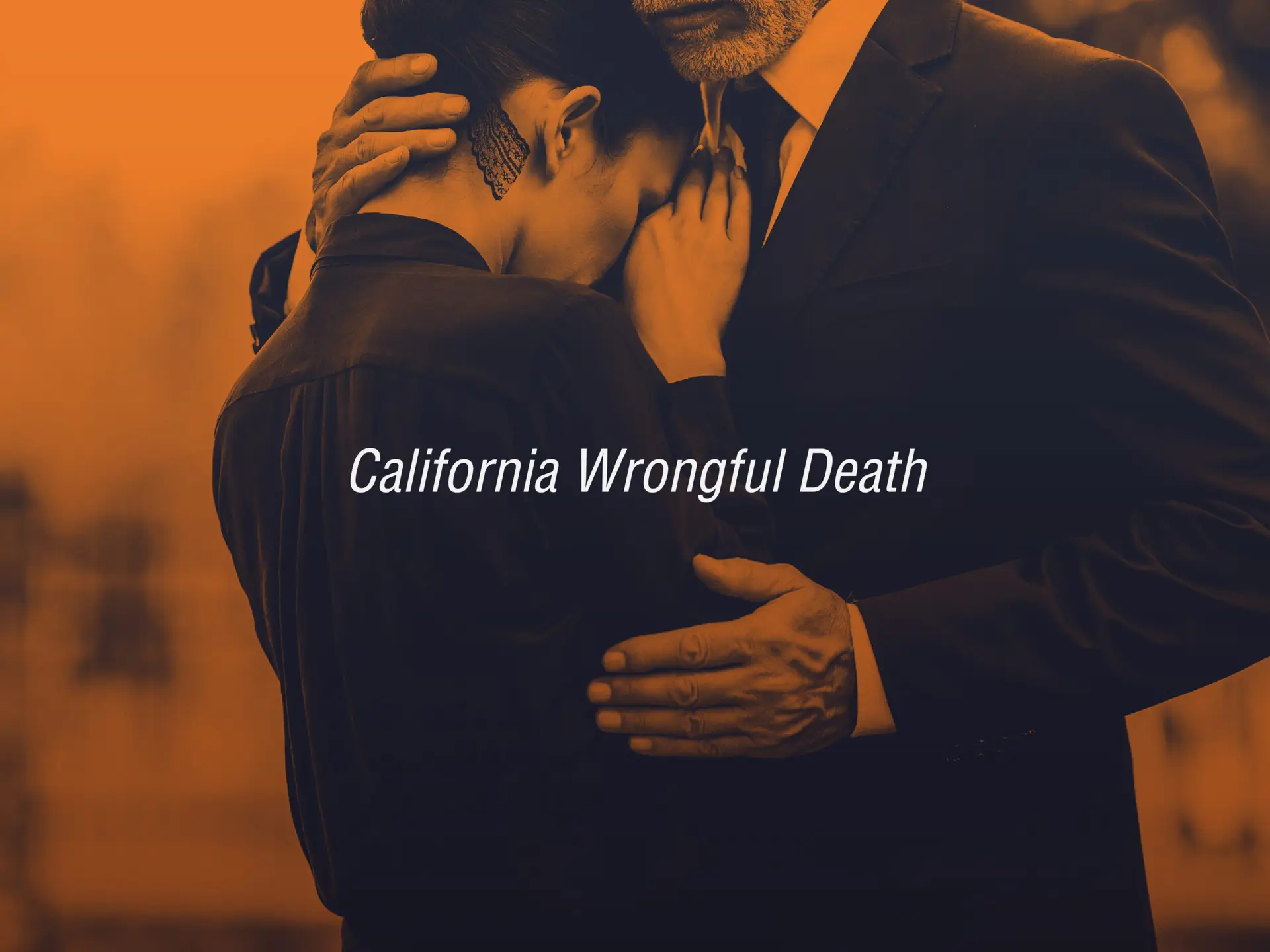 a man comforting a woman at a funeral