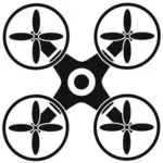 An overhead illustration of a drone which could be involved in an accident.