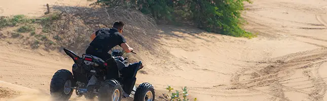 ATV rider in the desert
