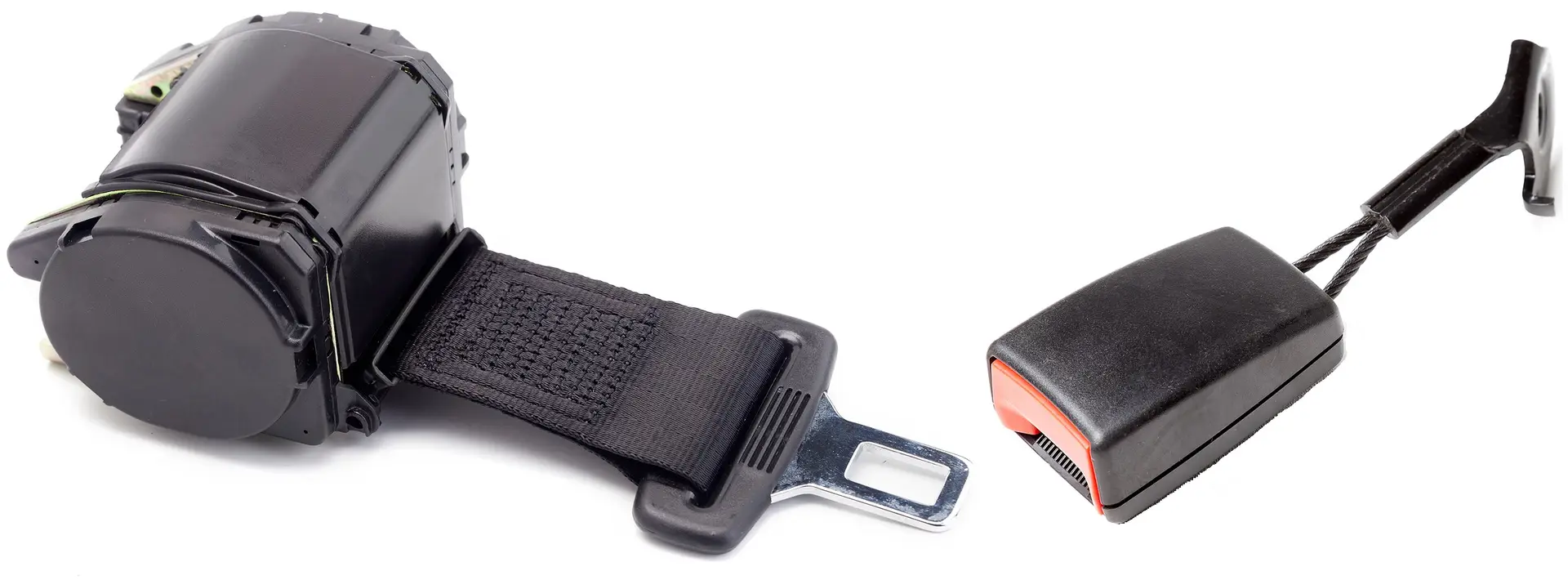 The components of a car seat belt