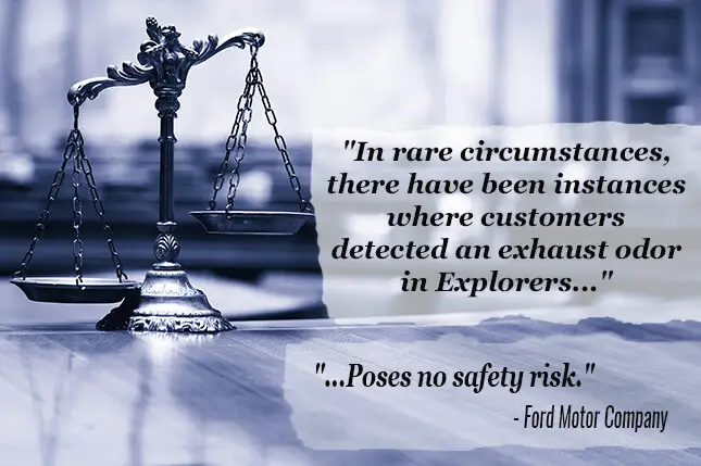 ford carbon monoxide poisoning information.