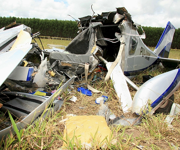 Damages of plane crash.