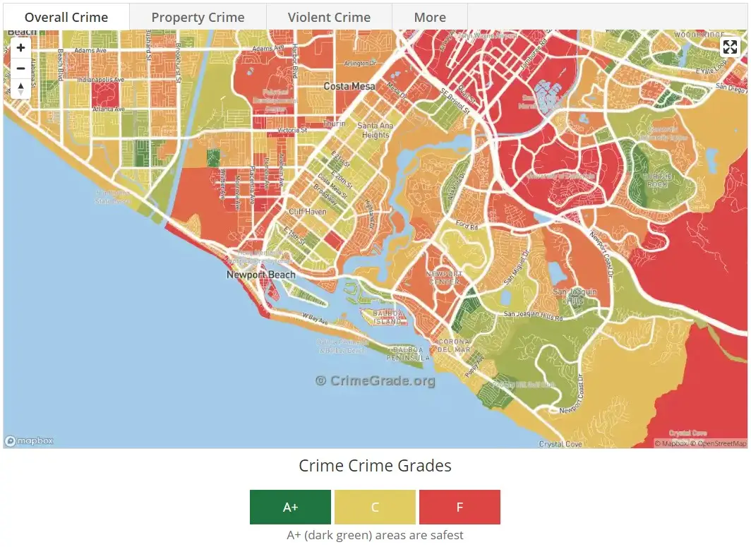 Newport Beach crime statistics 2023