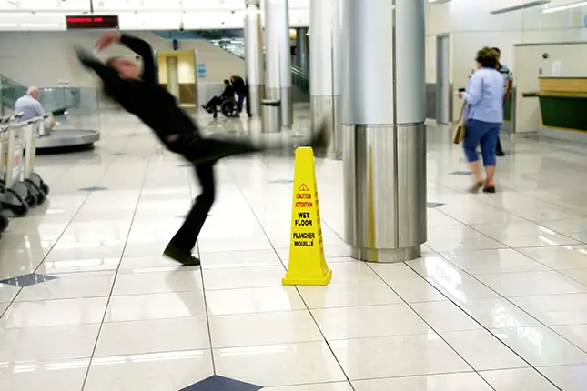 comparative negligence in a slip and fall case in California