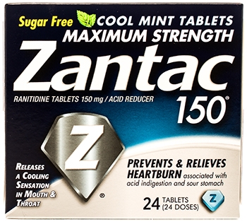 A packet of Zantac heartburn medication - recalled in the U.S. over cancer risks.
