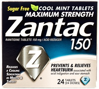 A packet of Zantac heartburn medication - recalled in the U.S. over cancer risks.