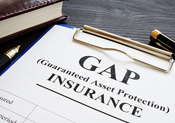 The paperwork for a car owner to purchase gap insurance.