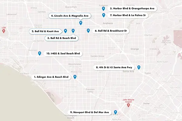 Most Injuries Map