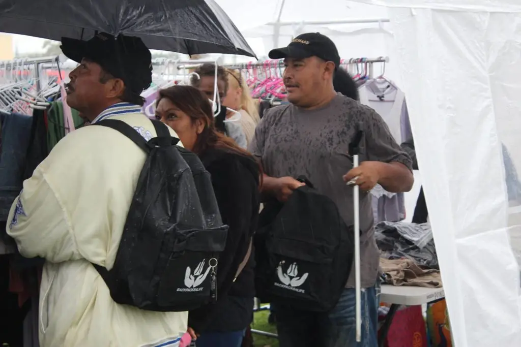 Bisnar Chase's backpacks for life gathering in LA