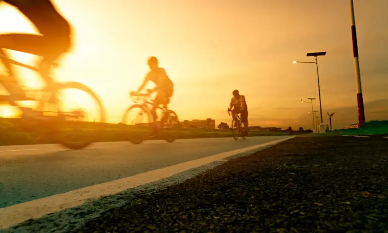 Riders in a bicycle race