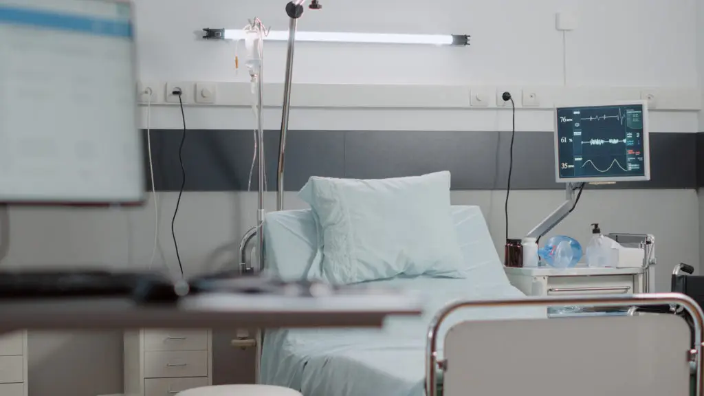 a hospital bed