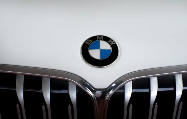 The front of a BMW car