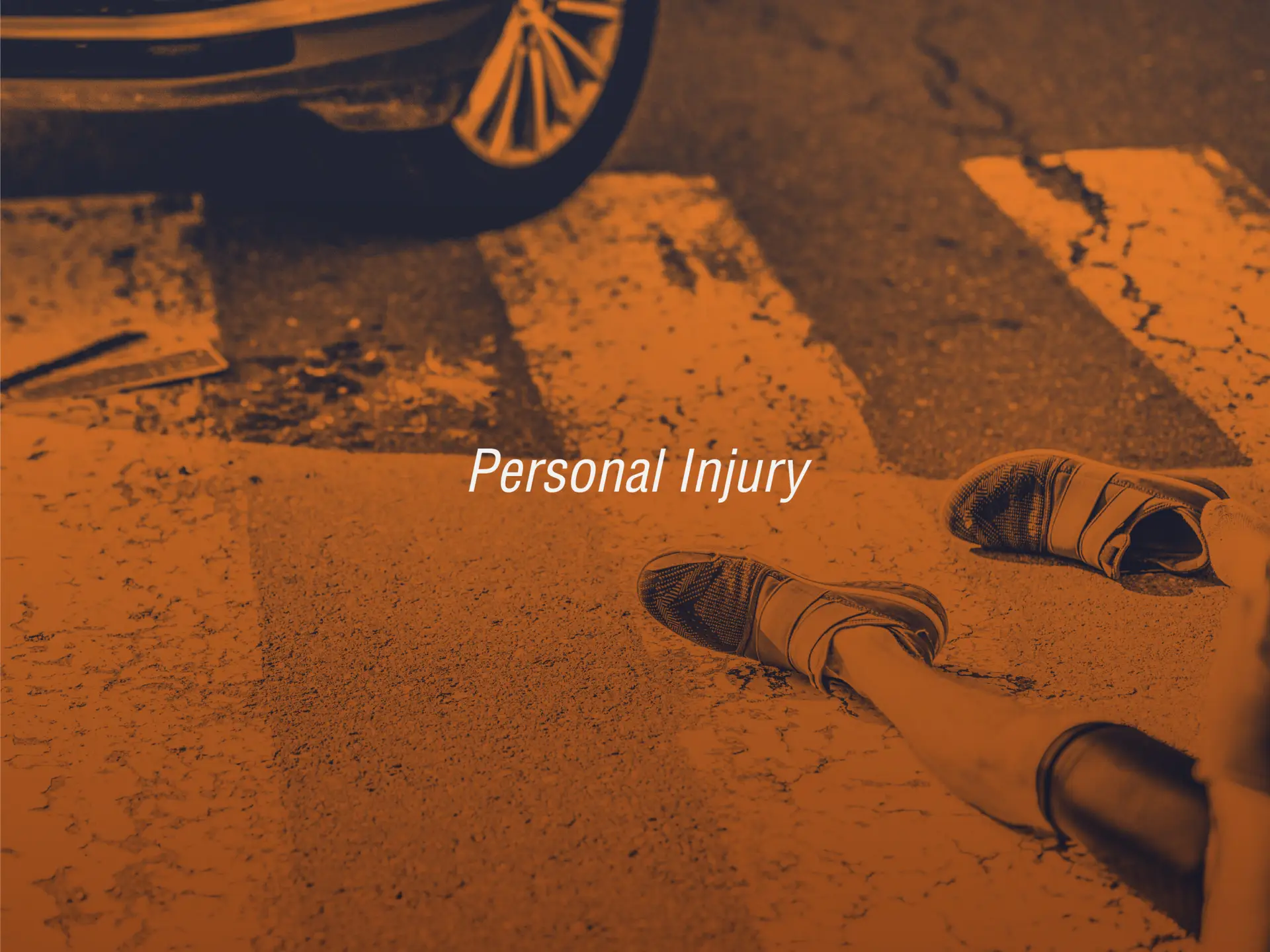 a pedestrian in the crosswalk injured