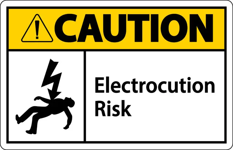 Electrocution warning sign