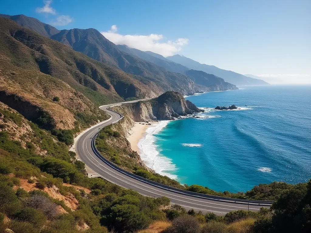 stretch of PCH in Malibu California