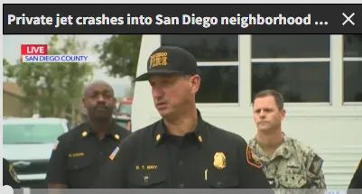 Fire authorities react to San Diego plane crash
