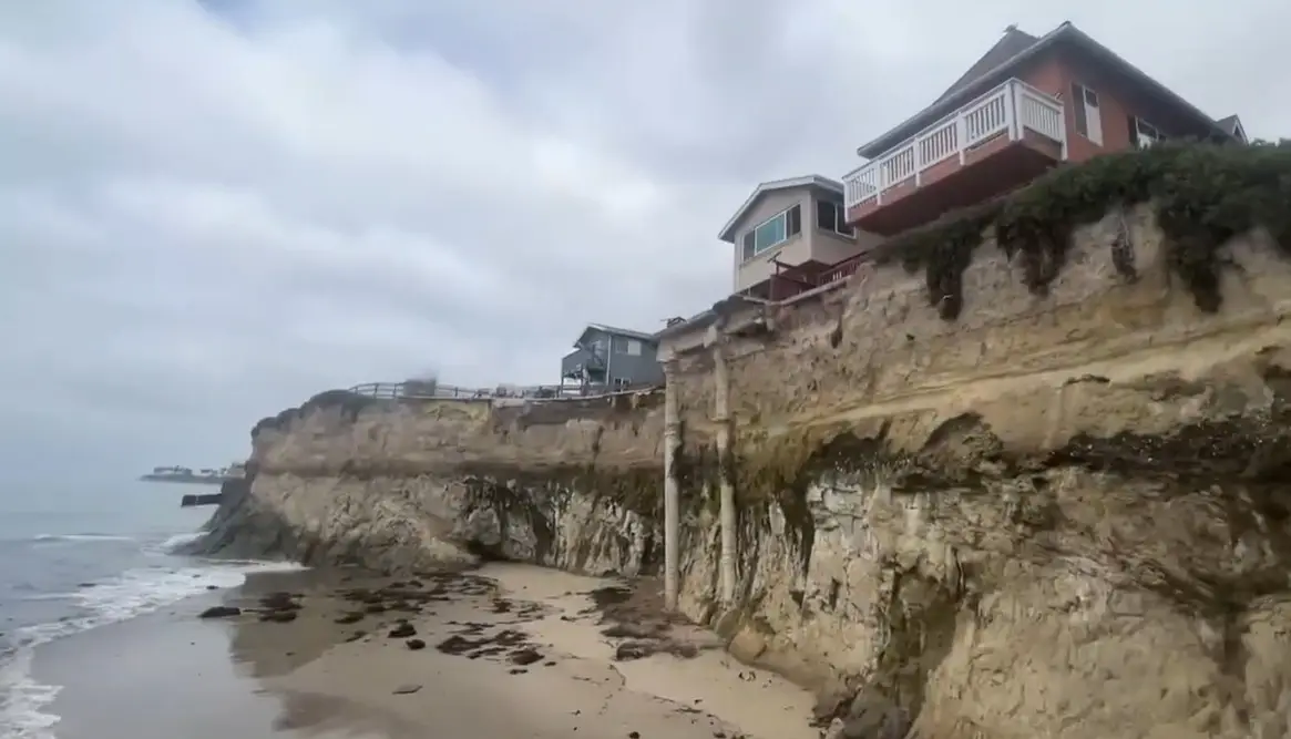 The Isla Vista cliffs in Santa Barbara