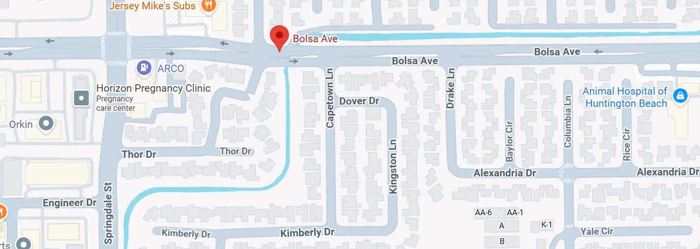 Map of the 405 S in Westminster