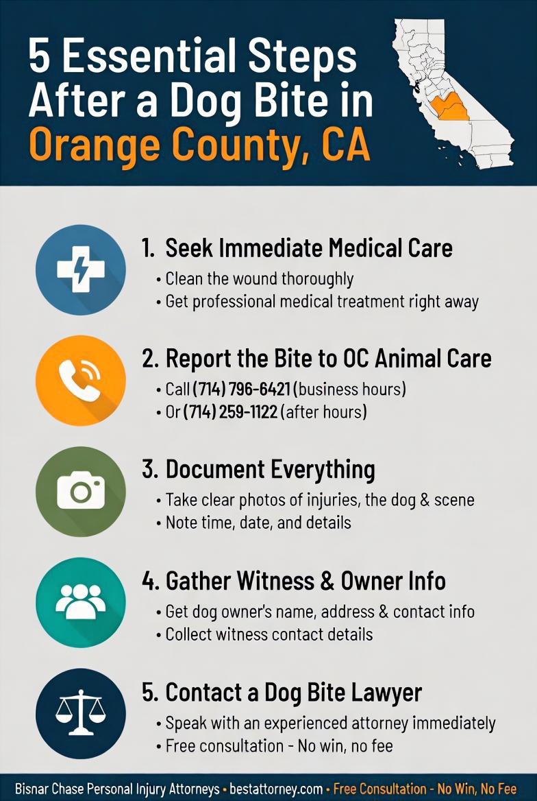 5 essential steps to take after a dog bite in orange county 5 essential steps to take after a dog bite in orange county