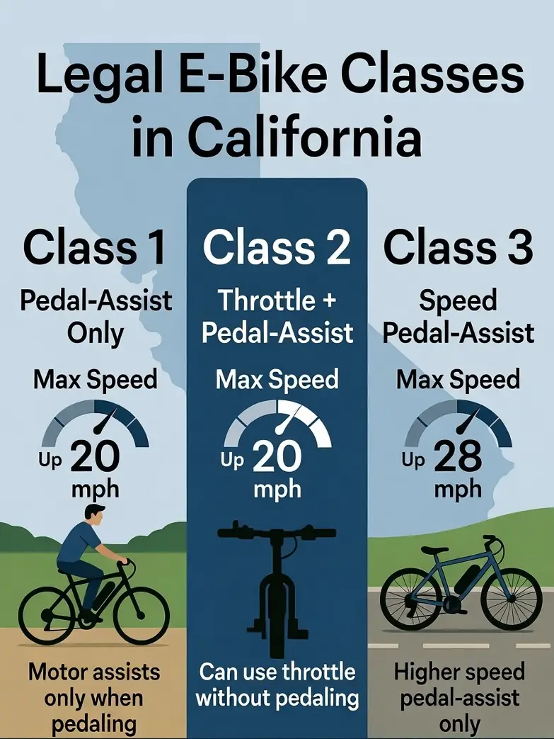 Types of e-bikes in california
