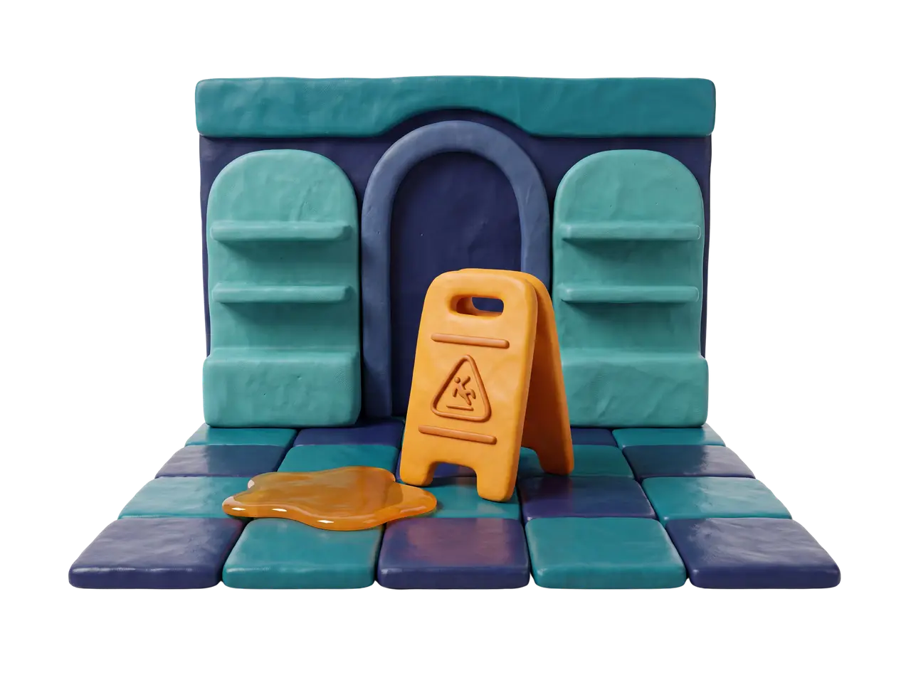 A graphic demonstrating a slip-and-fall premises liability insurance claim for the Bisnar Chase Ultimate Guide to Insurance Claims.
