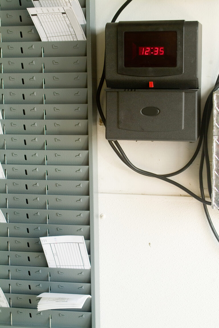 worker's time clock